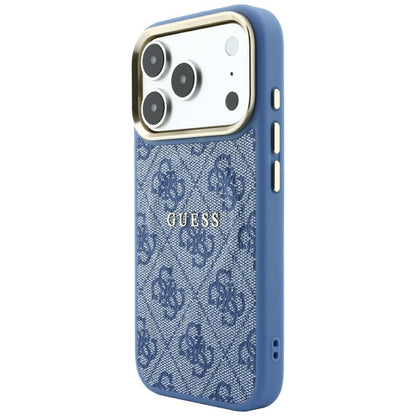 MagSafe Case for Apple iPhone 18 Pro Max / 17 Pro Max, Guess, 4G Embossed Classic, Blue