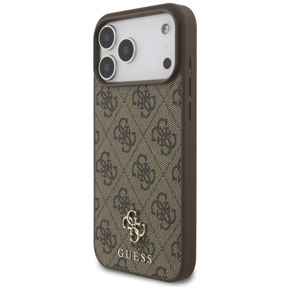 MagSafe Case for Apple iPhone 18 Pro Max / 17 Pro Max, Guess, 4G Small and Classic, Brown