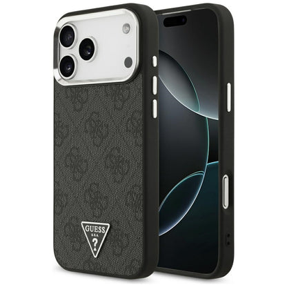 MagSafe Case for Apple iPhone 18 Pro Max / 17 Pro Max, Guess, 4G Triangle Logo, Black