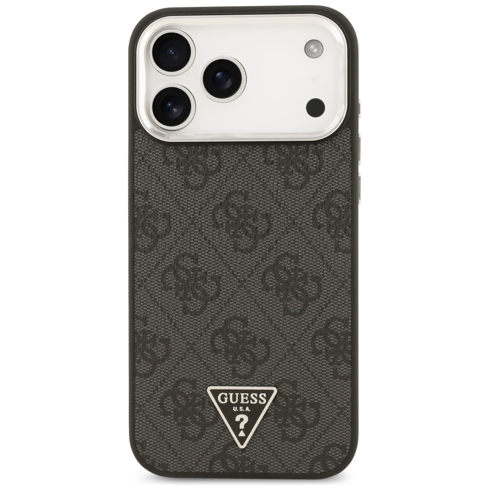 MagSafe Case for Apple iPhone 18 Pro Max / 17 Pro Max, Guess, 4G Triangle Logo, Black