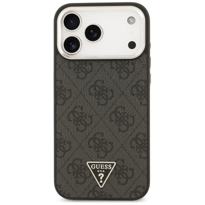 MagSafe Case for Apple iPhone 18 Pro Max / 17 Pro Max, Guess, 4G Triangle Logo, Black