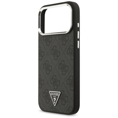 MagSafe Case for Apple iPhone 18 Pro Max / 17 Pro Max, Guess, 4G Triangle Logo, Black