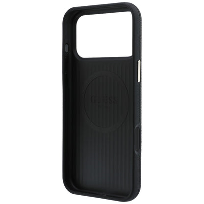 MagSafe Case for Apple iPhone 18 Pro Max / 17 Pro Max, Guess, Grained Round Strass Logo, Black