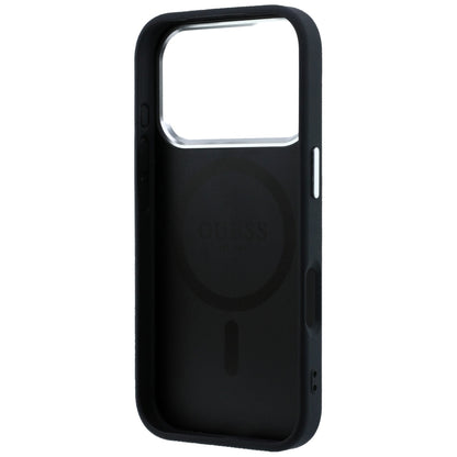 MagSafe Case for Apple iPhone 18 Pro Max / 17 Pro Max, Guess, Grained Triangle Logo, Black