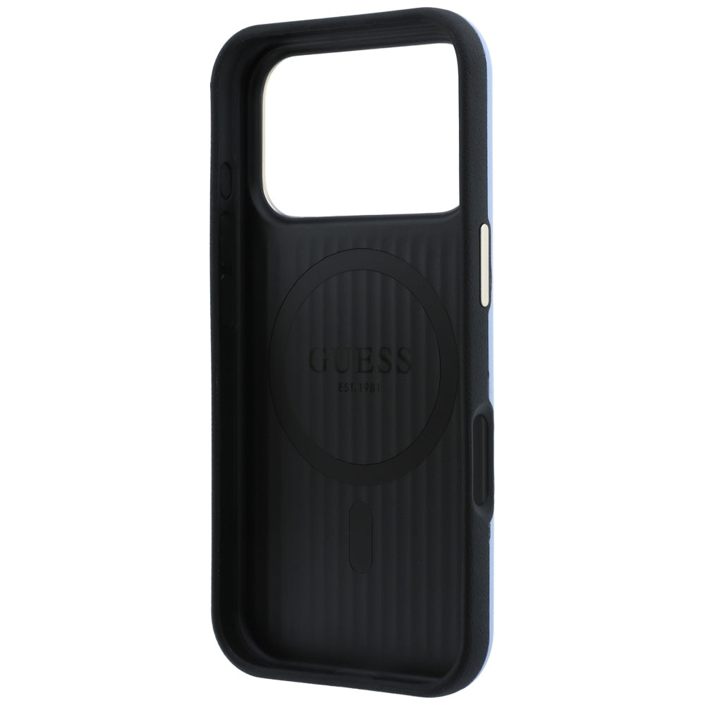 MagSafe Case for Apple iPhone 18 Pro Max / 17 Pro Max, Guess, Perforated 4G, Blue