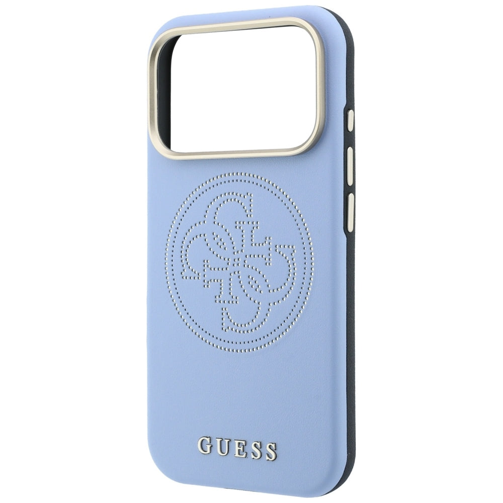 MagSafe Case for Apple iPhone 18 Pro Max / 17 Pro Max, Guess, Perforated 4G, Blue