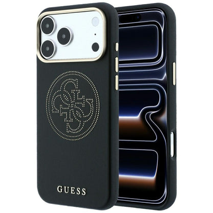 MagSafe Case for Apple iPhone 18 Pro Max / 17 Pro Max, Guess, Perforated 4G, Black