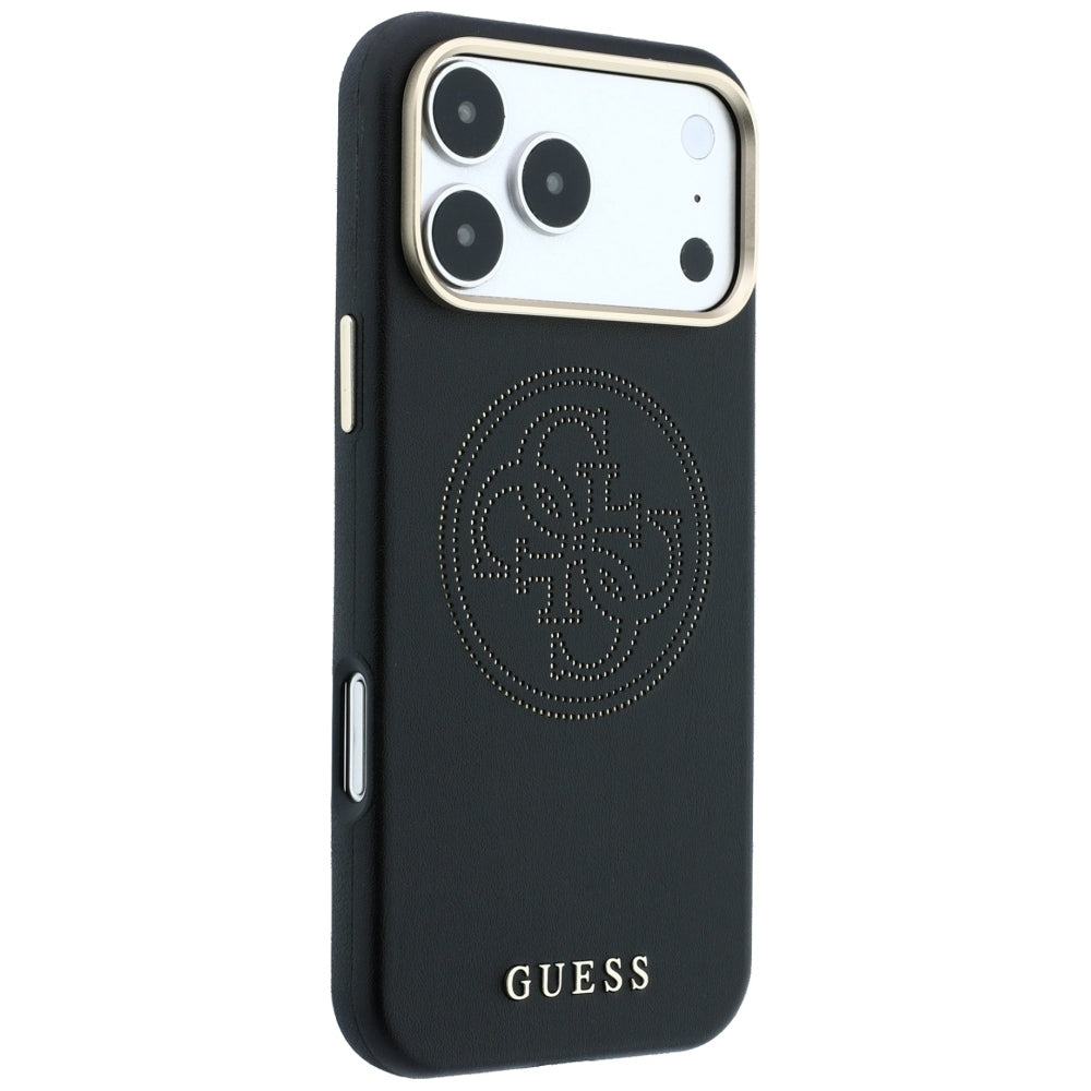 MagSafe Case for Apple iPhone 18 Pro Max / 17 Pro Max, Guess, Perforated 4G, Black