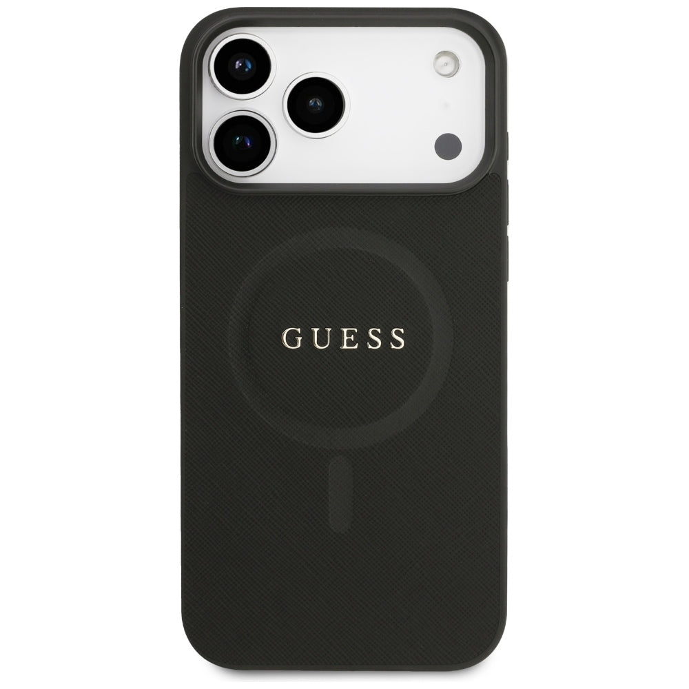 MagSafe Case for Apple iPhone 18 Pro Max / 17 Pro Max, Guess, Saffiano, Black