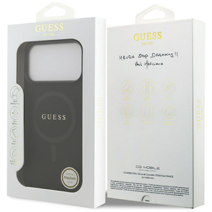MagSafe Case for Apple iPhone 18 Pro Max / 17 Pro Max, Guess, Saffiano, Black