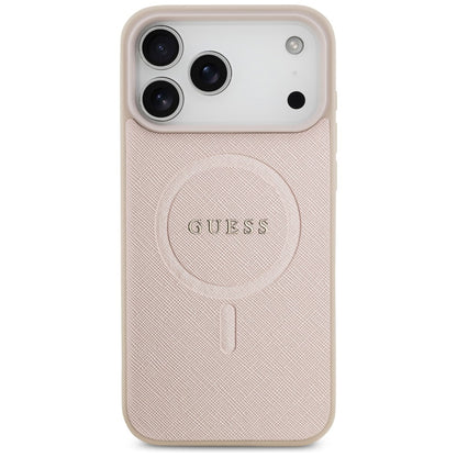 MagSafe Case for Apple iPhone 18 Pro Max / 17 Pro Max, Guess, Saffiano, Pink
