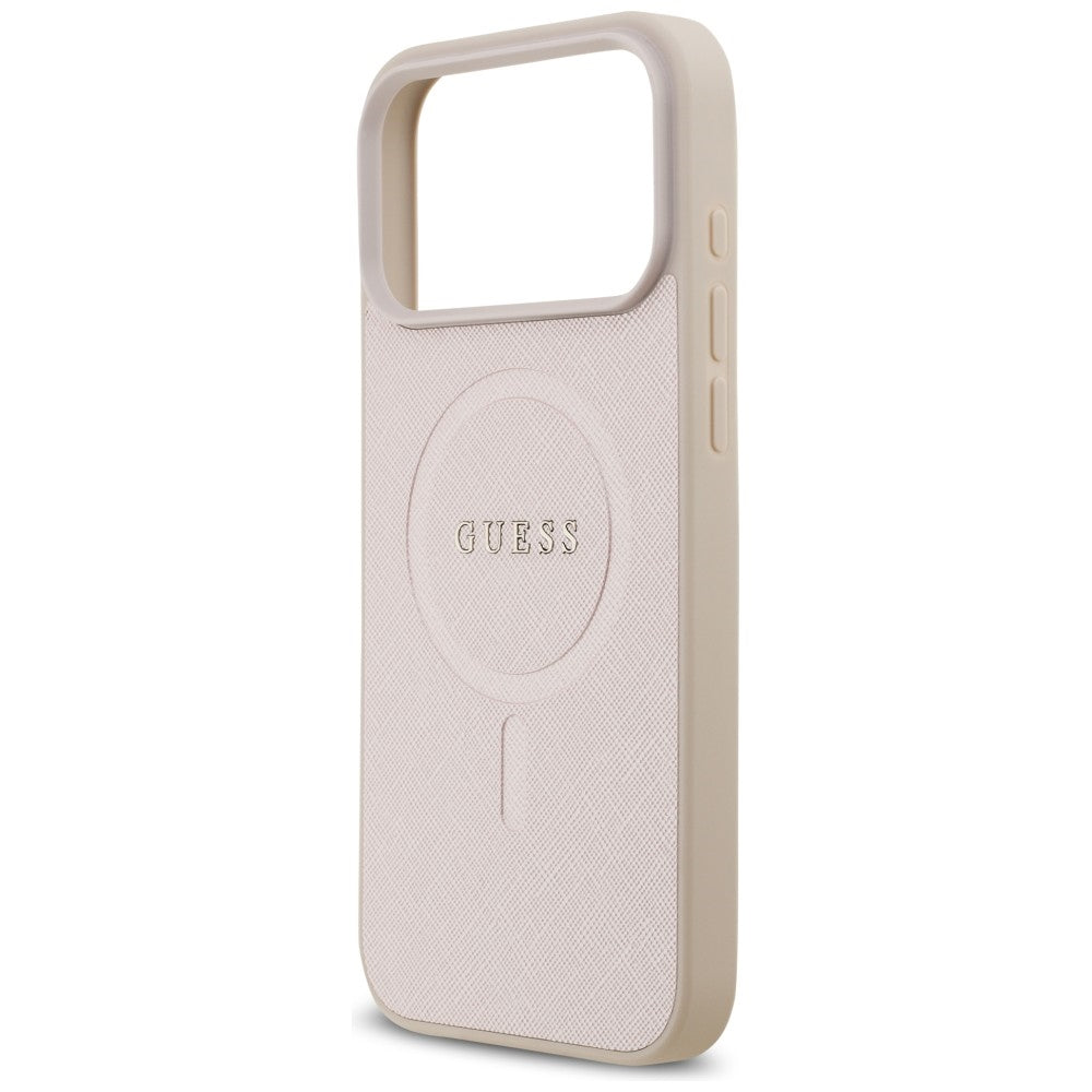 MagSafe Case for Apple iPhone 18 Pro Max / 17 Pro Max, Guess, Saffiano, Pink