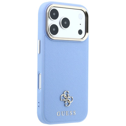 MagSafe Case for Apple iPhone 18 Pro Max / 17 Pro Max, Guess, Saffiano Small 4G Classic, Blue