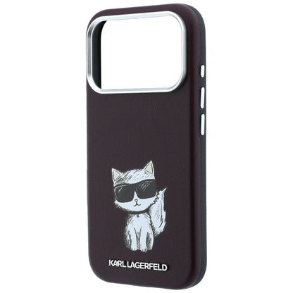 MagSafe Case for Apple iPhone 18 Pro Max / 17 Pro Max, Karl Lagerfeld, Choupette Sketch, Burgundy