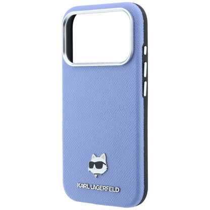 MagSafe Case for Apple iPhone 18 Pro Max / 17 Pro Max, Karl Lagerfeld, Grained Choupette Head, Blue