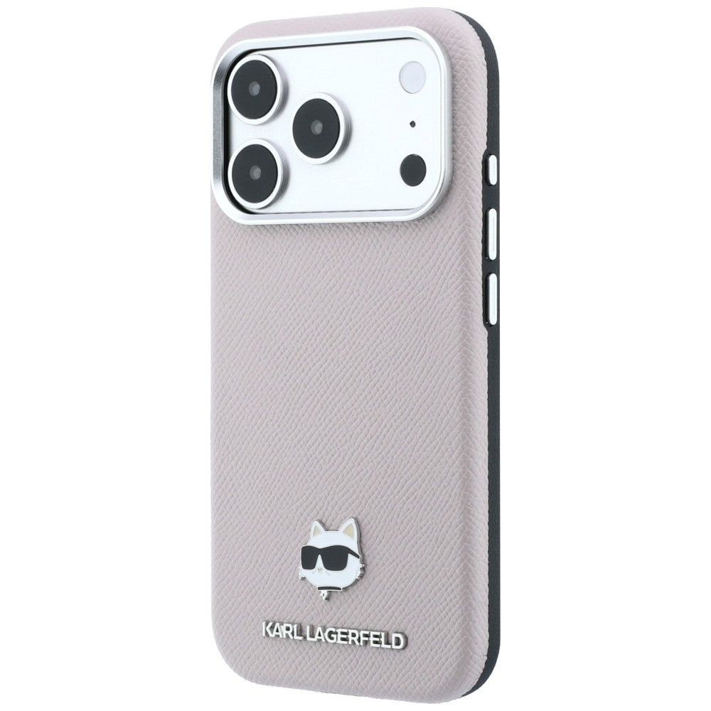MagSafe Case for Apple iPhone 18 Pro Max / 17 Pro Max, Karl Lagerfeld, Grained Choupette Head, Pink