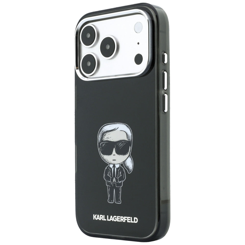 MagSafe Case for Apple iPhone 18 Pro Max / 17 Pro Max, Karl Lagerfeld, HC IML Ikonik Sketch Print, Black