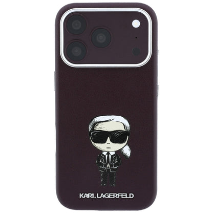 MagSafe Case for Apple iPhone 18 Pro Max / 17 Pro Max, Karl Lagerfeld, HC SW Ikonik, Burgundy
