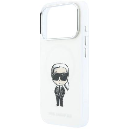 MagSafe Case for Apple iPhone 18 Pro Max / 17 Pro Max, Karl Lagerfeld, IML Ikonik Sketch Print, Beige