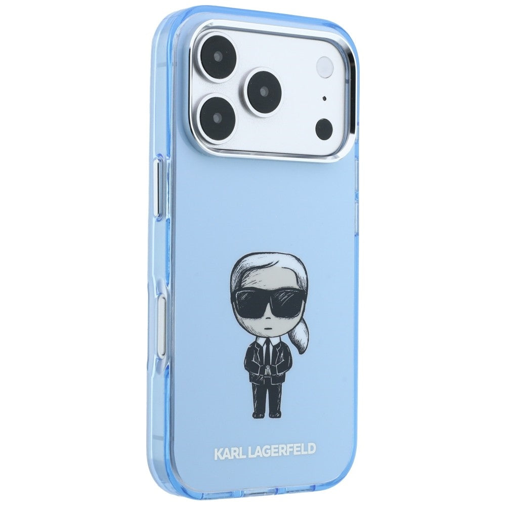 MagSafe Case for Apple iPhone 18 Pro Max / 17 Pro Max, Karl Lagerfeld, IML Ikonik Sketch Print, Blue