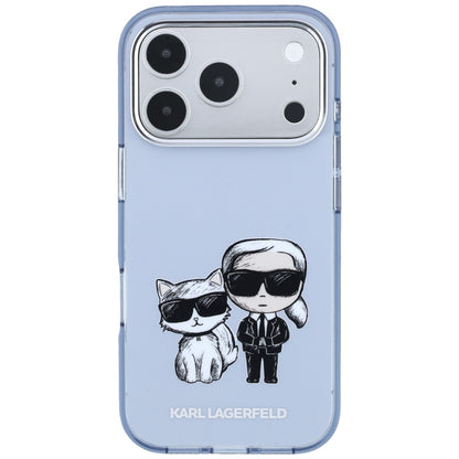 MagSafe Case for Apple iPhone 18 Pro Max / 17 Pro Max, Karl Lagerfeld, IML KC Bodies Sketch Print, Blue