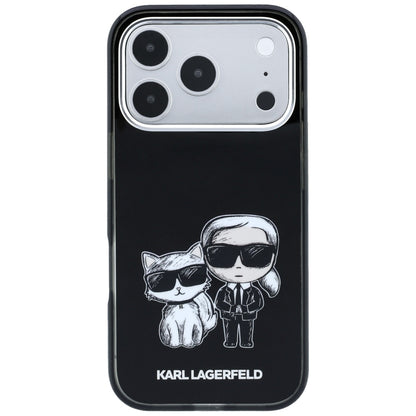 MagSafe Case for Apple iPhone 18 Pro Max / 17 Pro Max, Karl Lagerfeld, IML KC Bodies Sketch Print, Black