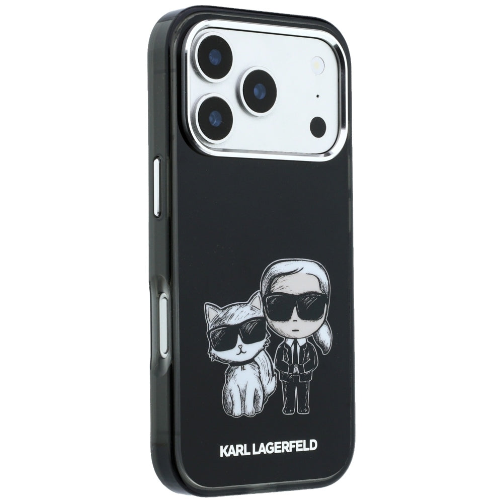 MagSafe Case for Apple iPhone 18 Pro Max / 17 Pro Max, Karl Lagerfeld, IML KC Bodies Sketch Print, Black
