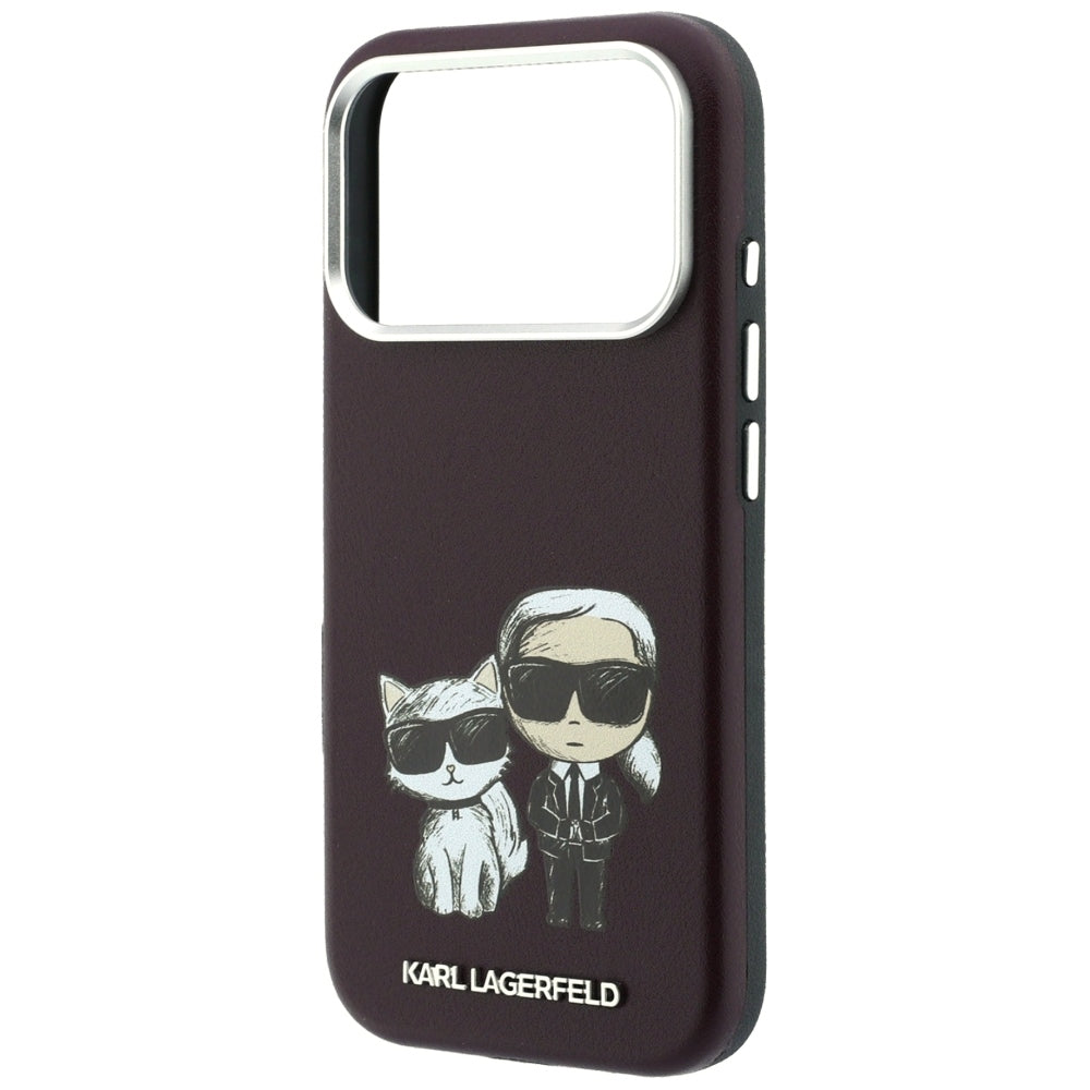 MagSafe Case for Apple iPhone 18 Pro Max / 17 Pro Max, Karl Lagerfeld, KC Bodies Sketch, Burgundy