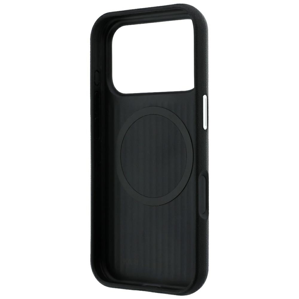MagSafe Case for Apple iPhone 18 Pro Max / 17 Pro Max, Karl Lagerfeld, Saffiano Small Script Metal Logo, Black