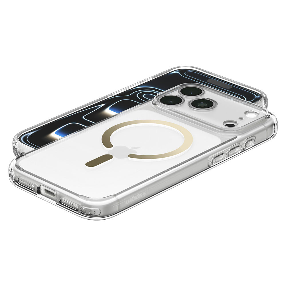 MagSafe Case for Apple iPhone 18 Pro Max / 17 Pro Max, Spigen, Ultra Hybrid, Transparent Gold ACS12120