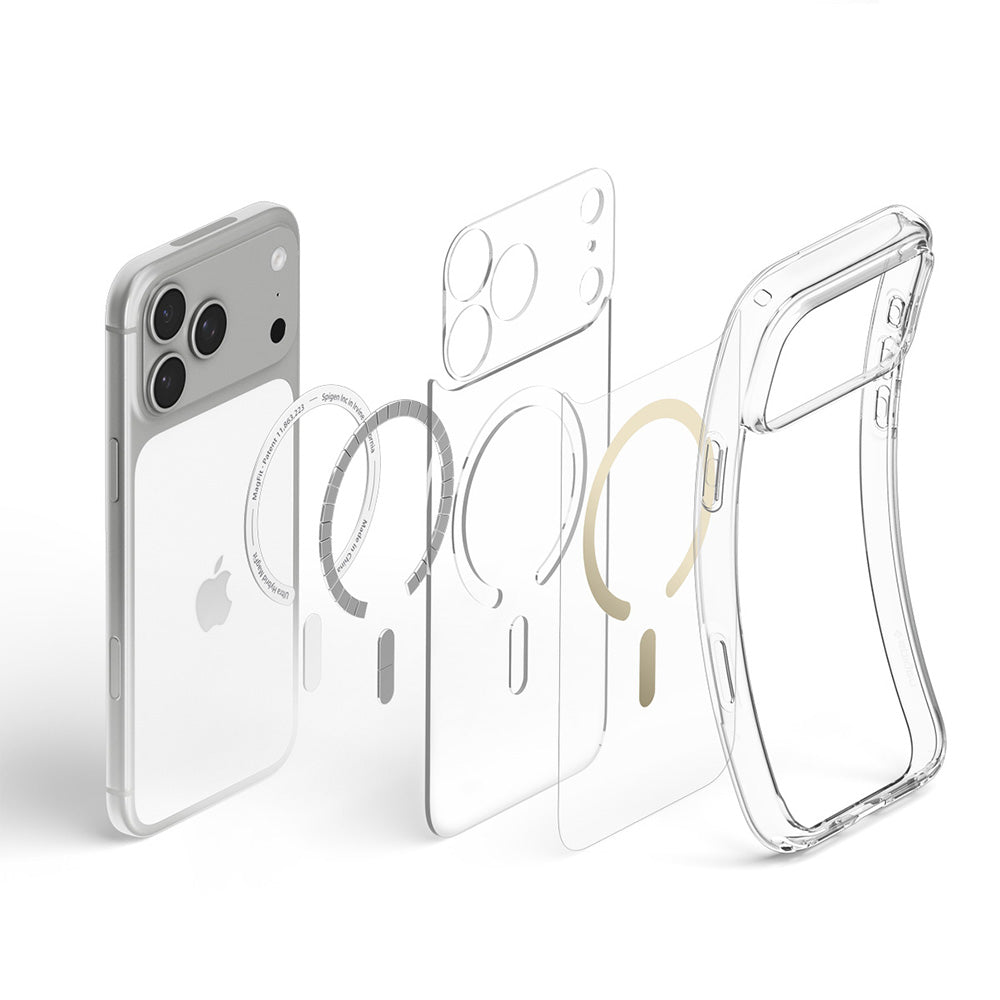 MagSafe Case for Apple iPhone 18 Pro Max / 17 Pro Max, Spigen, Ultra Hybrid, Transparent Gold ACS12120