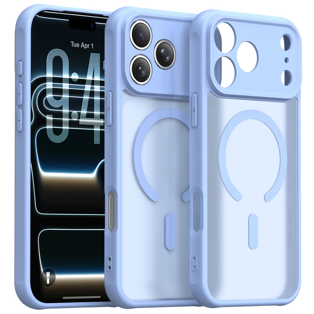 MagSafe Case for Apple iPhone 18 Pro Max / 17 Pro Max, Techsuit, HaloFrost II, Blue
