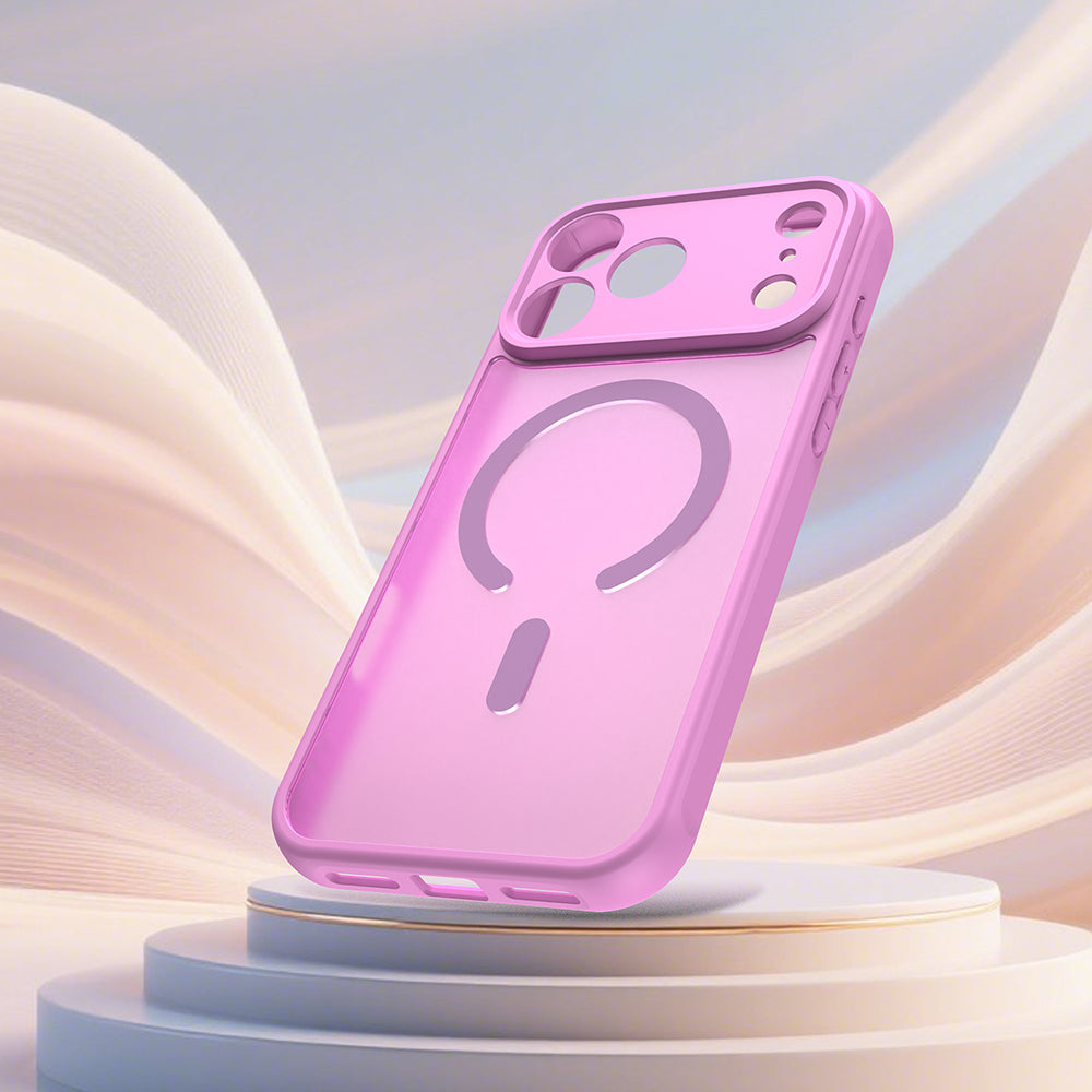 MagSafe Case for Apple iPhone 18 Pro Max / 17 Pro Max, Techsuit, HaloFrost II, Pink