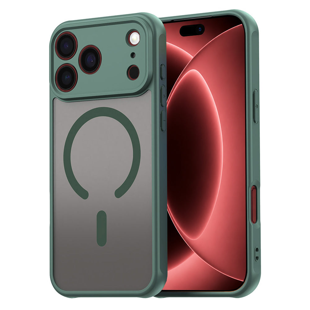 MagSafe Case for Apple iPhone 18 Pro Max / 17 Pro Max, Techsuit, HaloFrost II, Green