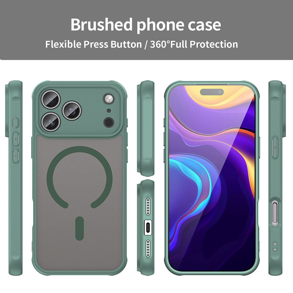 MagSafe Case for Apple iPhone 18 Pro Max / 17 Pro Max, Techsuit, HaloFrost II, Green