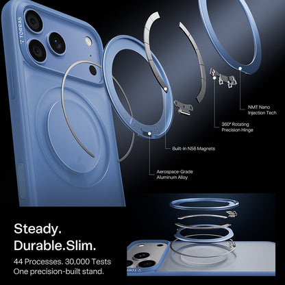 MagSafe Case for Apple iPhone 18 Pro Max / 17 Pro Max, Torras, Ostand O1 Guardian, Blue
