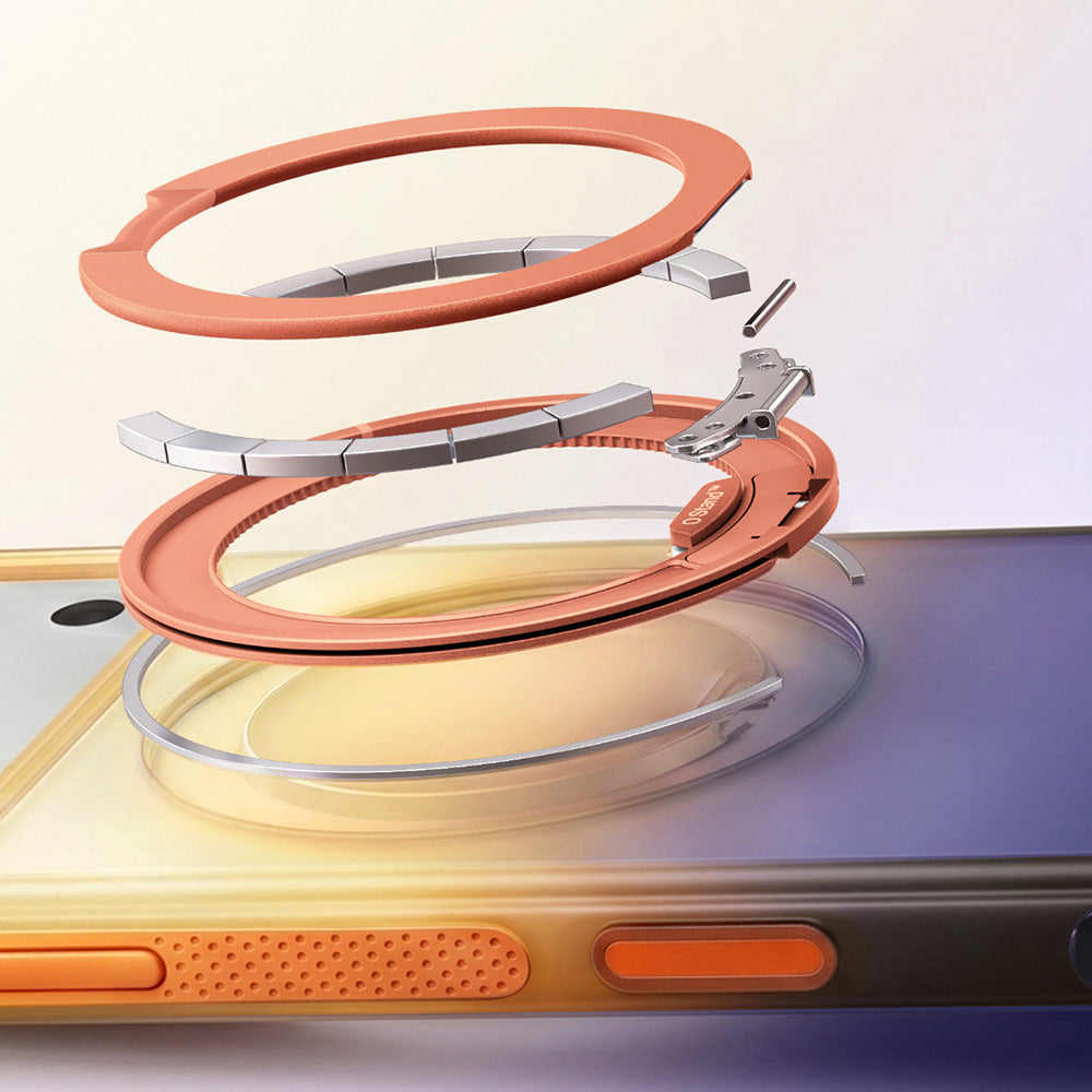 MagSafe Case for Apple iPhone 18 Pro Max / 17 Pro Max, Torras, Ostand O3 Air Gradient, Blue Orange