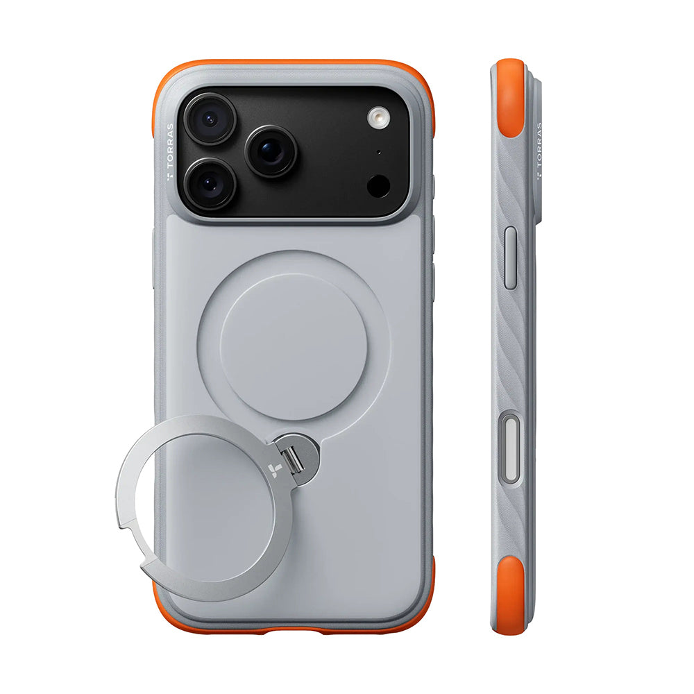 MagSafe Case for Apple iPhone 18 Pro Max / 17 Pro Max, Torras, Ostand Q3 Rugged, White