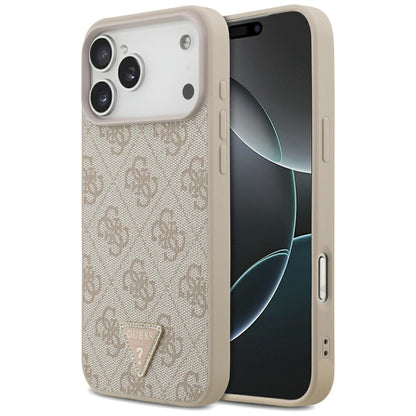 MagSafe Case for Apple iPhone 18 Pro Max, Guess, 4G Triangle Strass, Pink