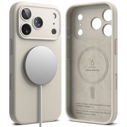 MagSafe Case for Apple iPhone 18 Pro Max, Ringke, Silicone, Cream