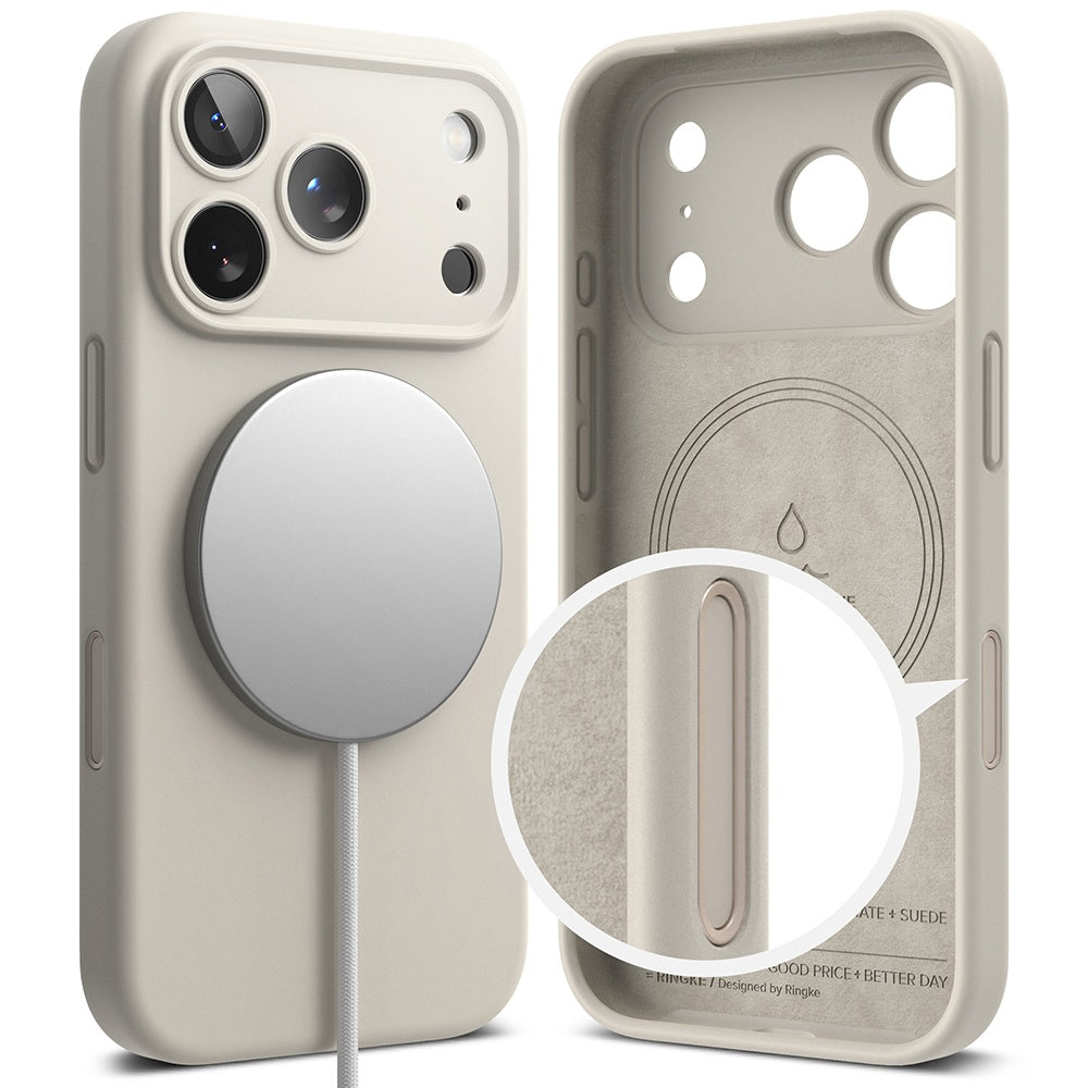 MagSafe Case for Apple iPhone 18 Pro Max, Ringke, Silicone, Cream