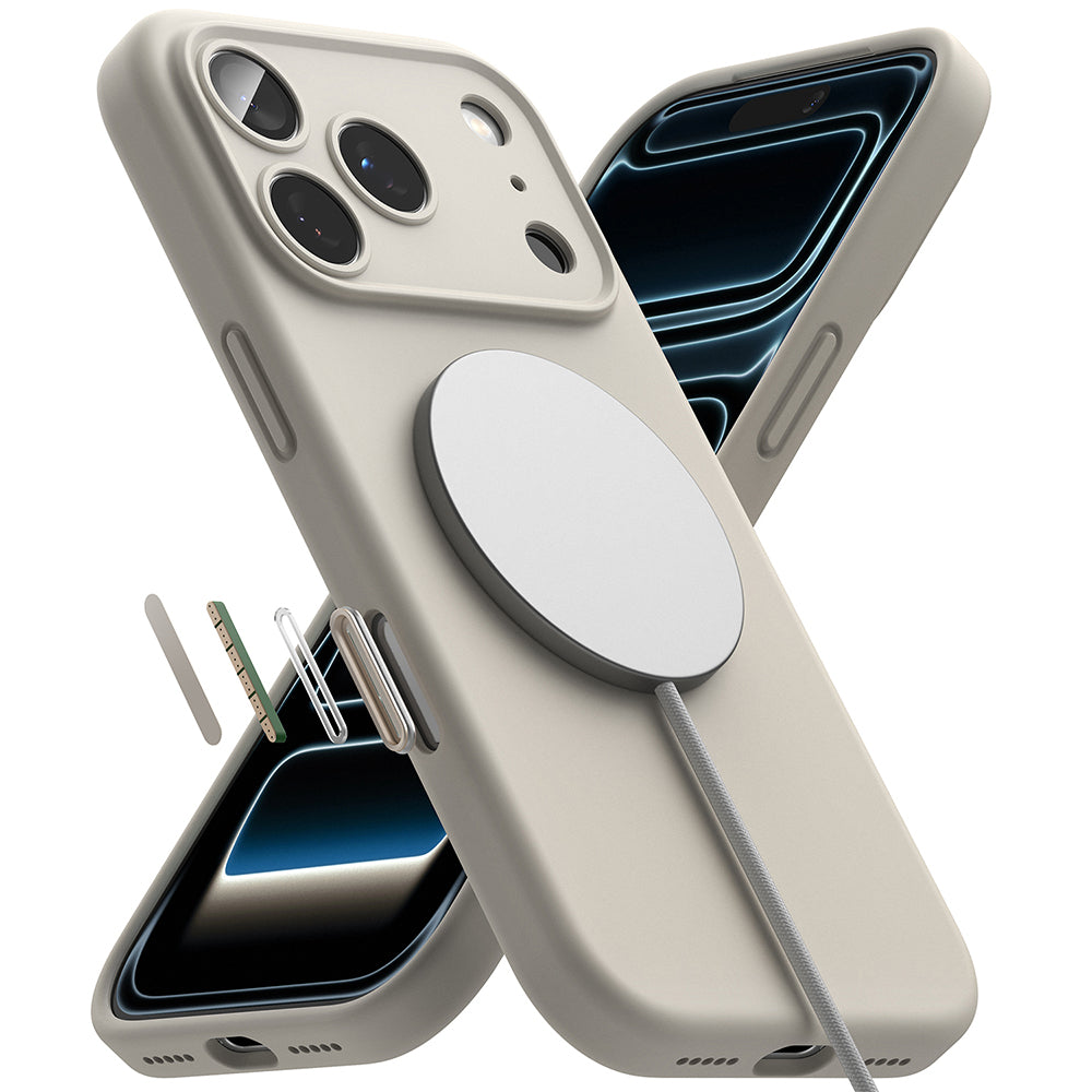 MagSafe Case for Apple iPhone 18 Pro, Ringke, Silicone, Cream