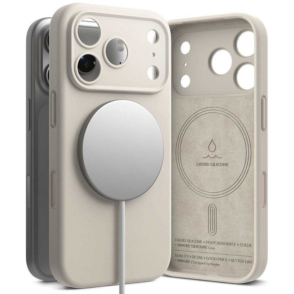 MagSafe Case for Apple iPhone 18 Pro, Ringke, Silicone, Cream