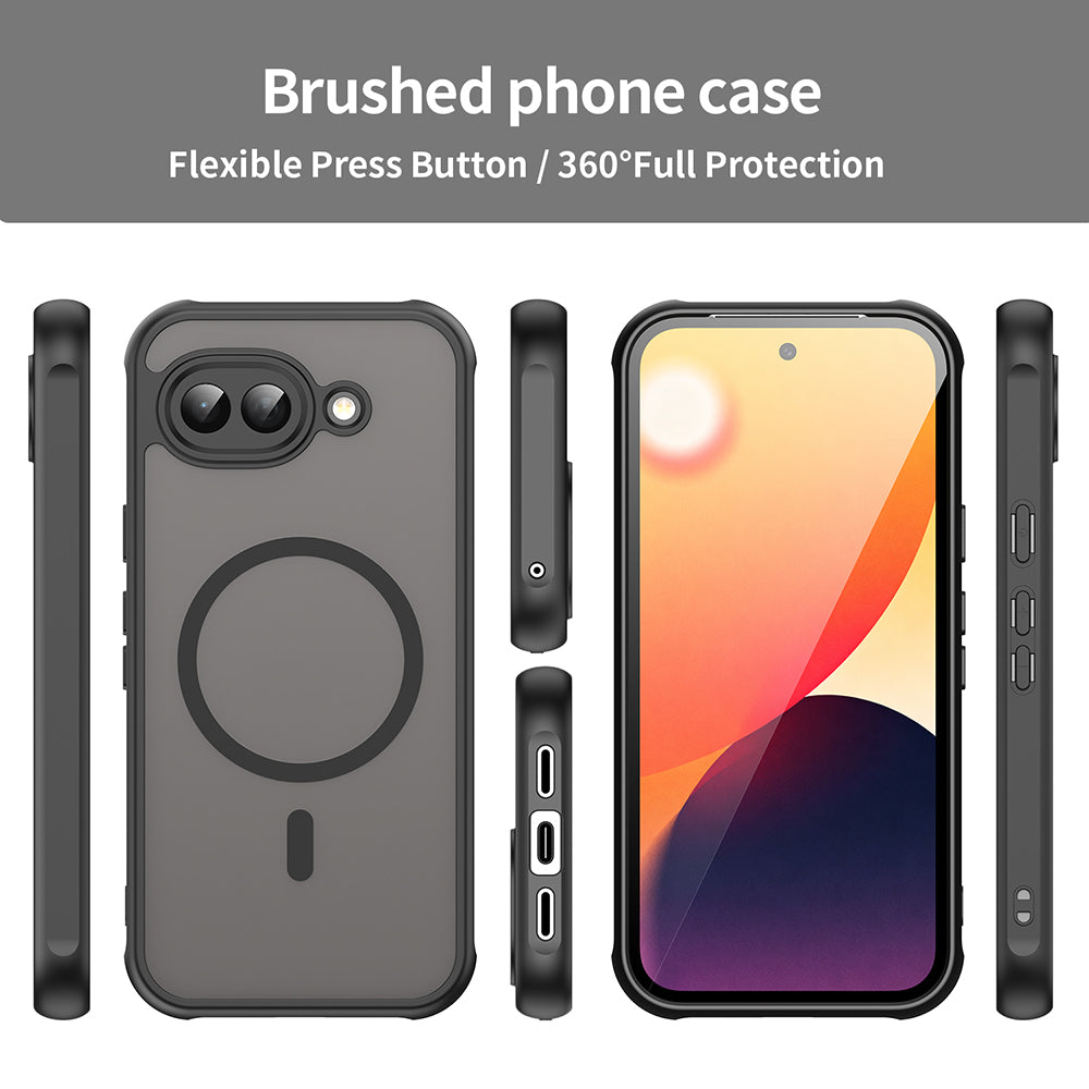 MagSafe Case for Google Pixel 10a, Techsuit, HaloFrost II, Black