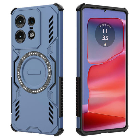 MagSafe Case for Motorola Edge 50 Pro, Techsuit, ArmorMag, Blue