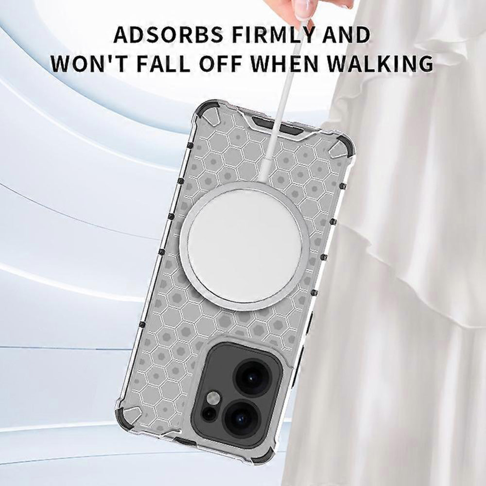 MagSafe Case for Oppo Reno13 FS 5G / Reno13 F 4G / Reno13 F, Techsuit, HoneyComb Shield, Black