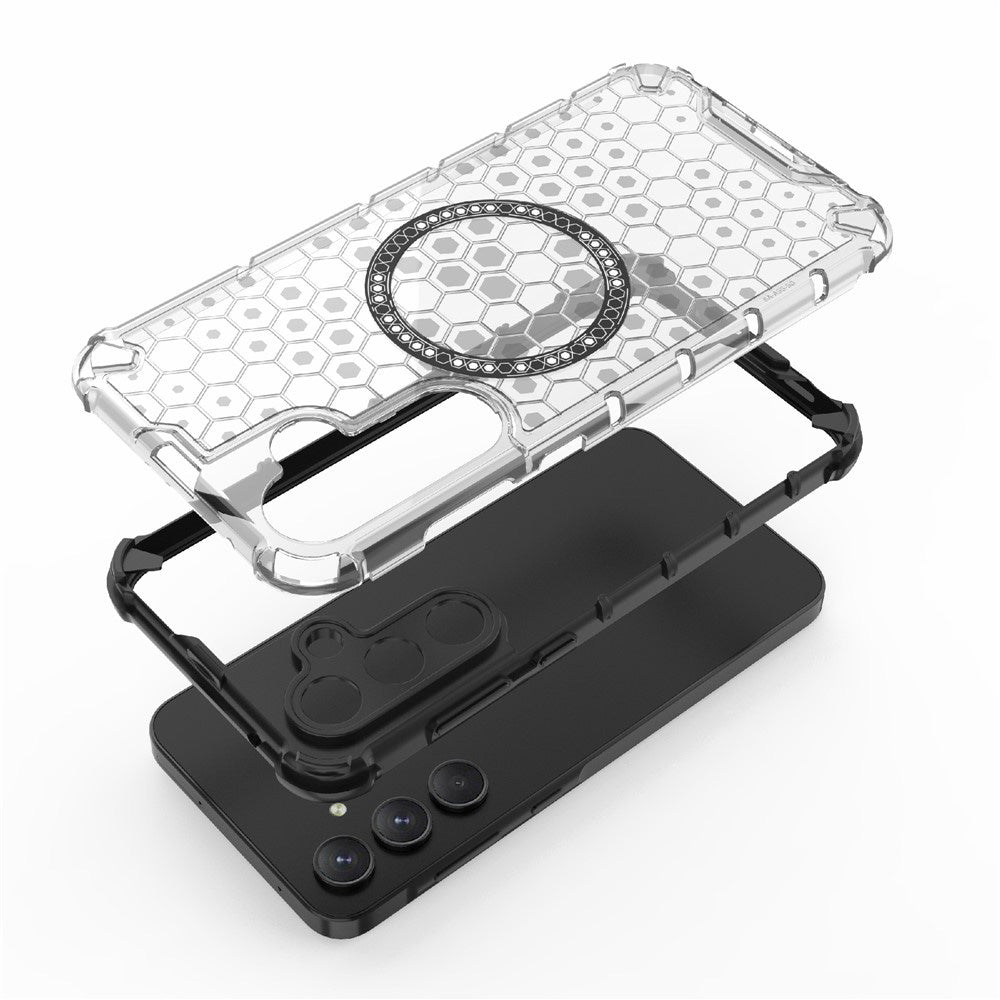 MagSafe Case for Samsung Galaxy A26 A266, Techsuit, HoneyComb Shield, Blue