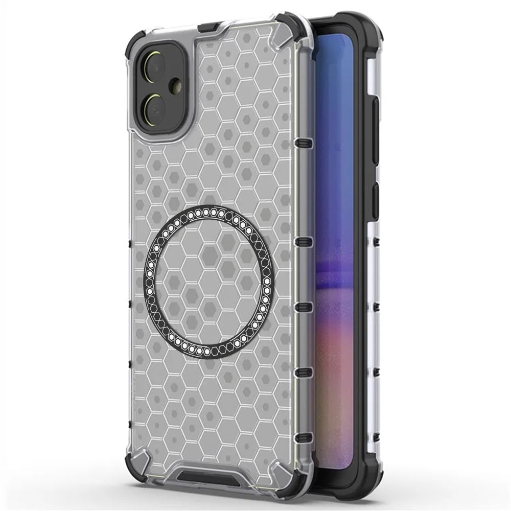 MagSafe Case for Samsung Galaxy A05 A055, Techsuit, HoneyComb Shield, White