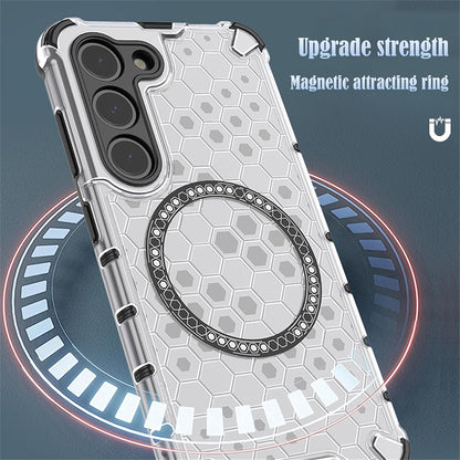 MagSafe Case for Samsung Galaxy A05 A055, Techsuit, HoneyComb Shield, White