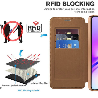 MagSafe Case for Samsung Galaxy A05 A055, Techsuit, SmartMag Book, Brown